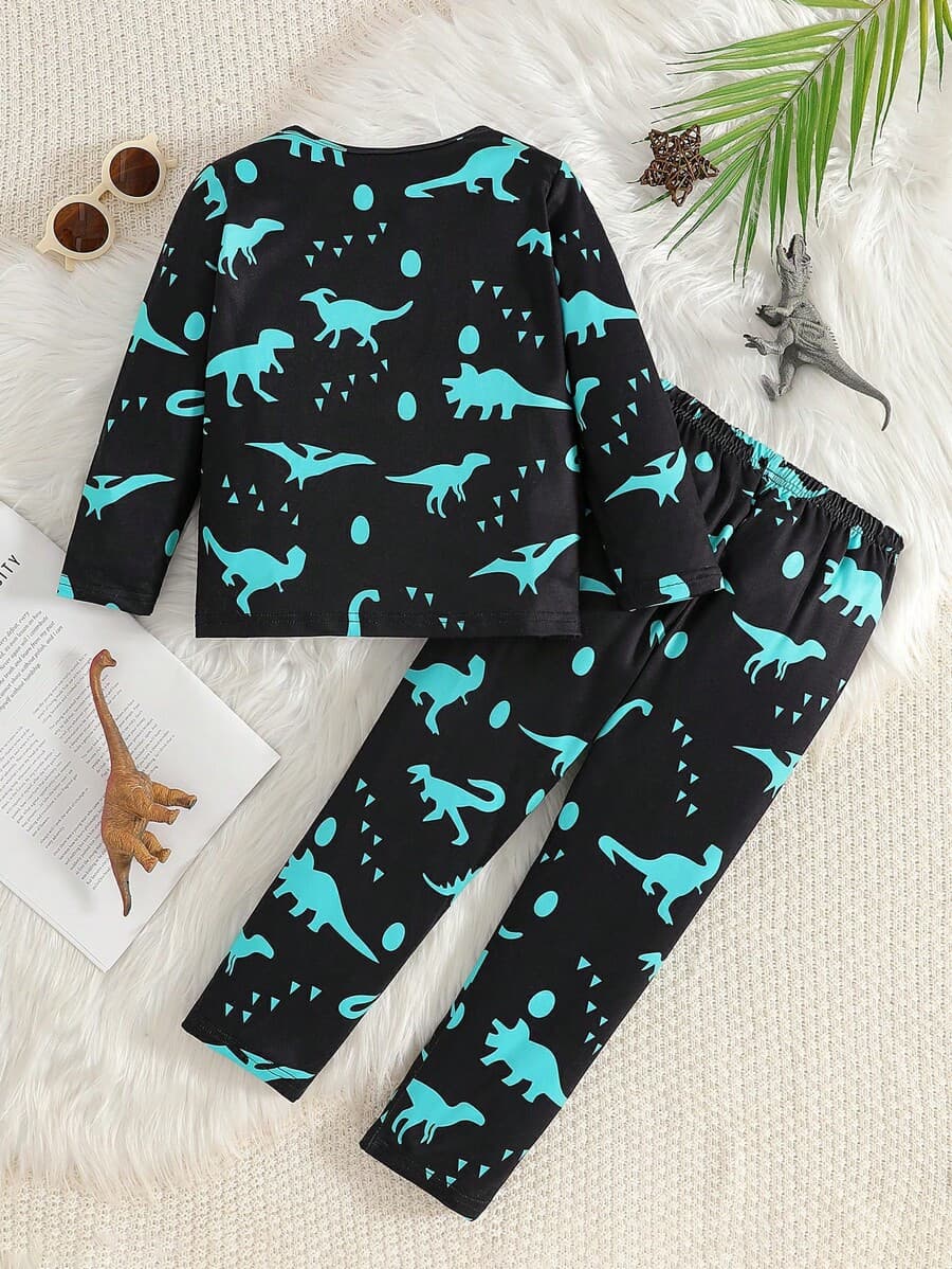 Boys Cartoon Dinosaur Pattern Glow-In-The-Dark alternative view