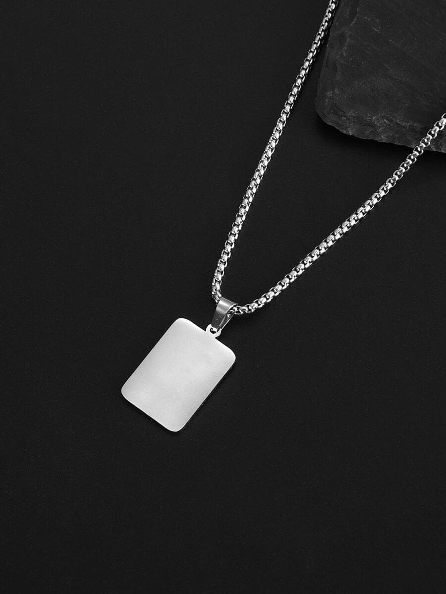 Chain Necklace Steel Spade Card