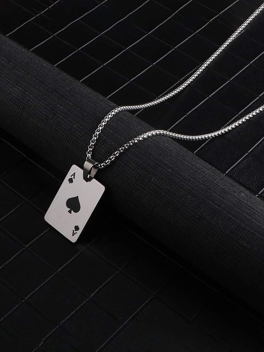 Chain Necklace Steel Spade Card alternative view